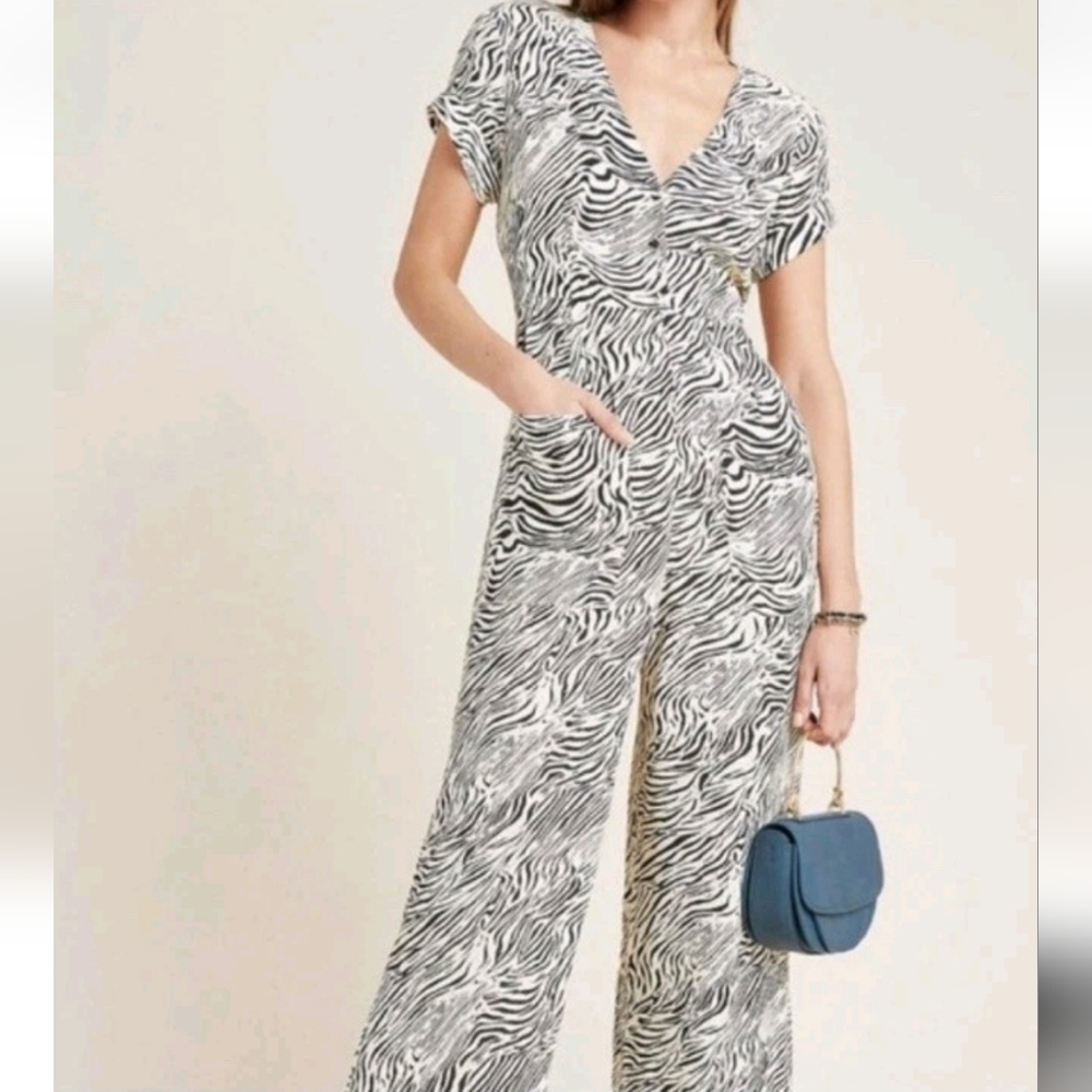 NWT CAPULET | $180 Riley Zebra Jumpsuit - Picture 4 of 4